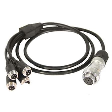 Aftermarket C4SPL Camera End Short 4-Way Splitter Fits cabcam OTC10-0043